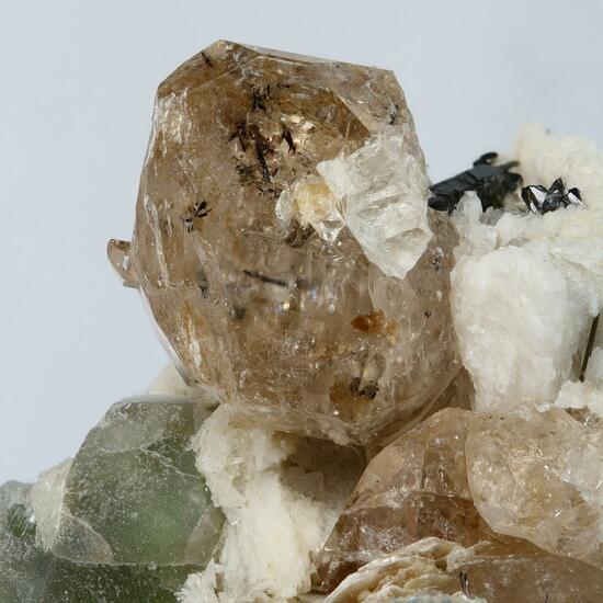 Tantalite In Topaz With Fluorite & Cassiterite