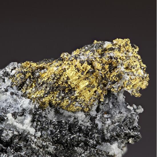 Gold Nagyágite & Magnetite