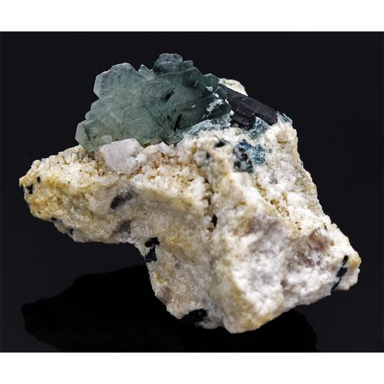 Albite With Actinolite Inclusions