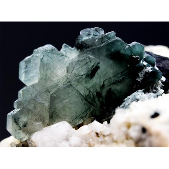 Albite With Actinolite Inclusions