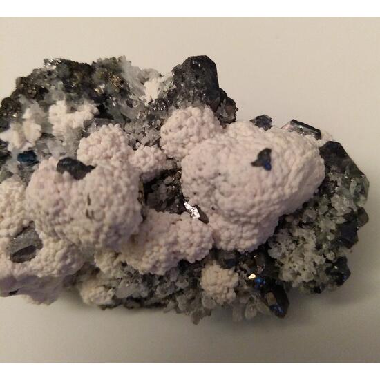 Manganoan Calcite With Galena & Pyrite