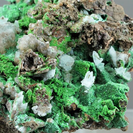 Conichalcite & Aragonite On Calcite