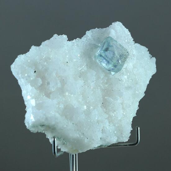 Fluorite On Manganoan Calcite