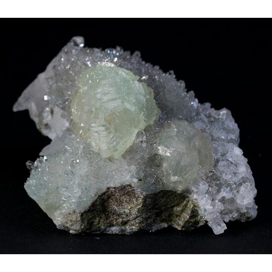 Prehnite On Quartz