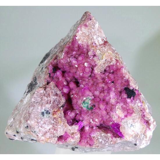Cobaltoan Calcite With Malachite & Heterogenite