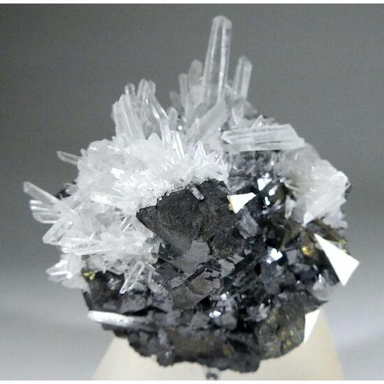 Sphalerite With Chalcostibite & Rock Crystal