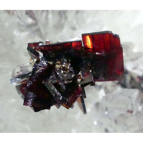 Hübnerite On Rock Crystal