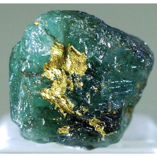 Native Gold On Emerald