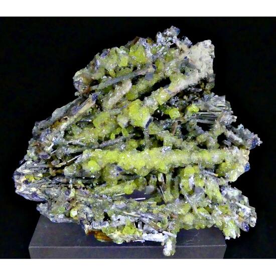 Sénarmontite Native Sulphur Cervantite & Stibiconite Psm Stibnite On Stibnite
