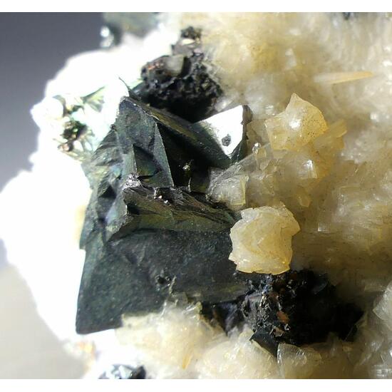 Tetrahedrite On Dolomite With Quartz