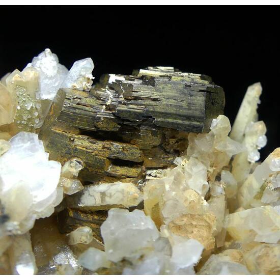 Pyrrhotite & Calcite On Quartz