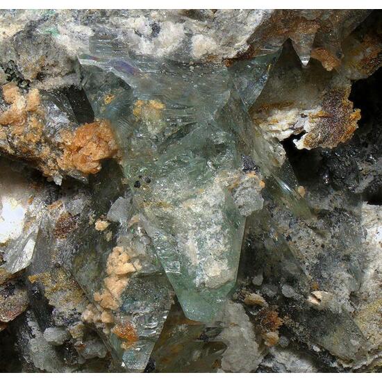 Phosphophyllite With Schoonerite & Columbite-(Fe)