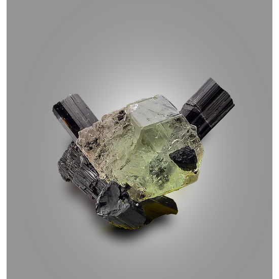 Fluorite On Schorl