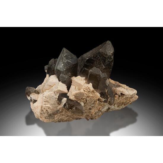 Smoky Quartz On Microcline