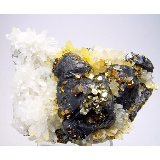 Pyrite On Sphalerite