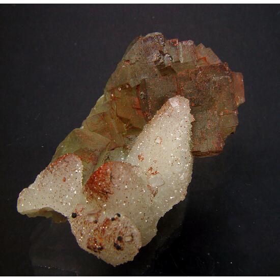 Quartz Psm Calcite On Fluorite