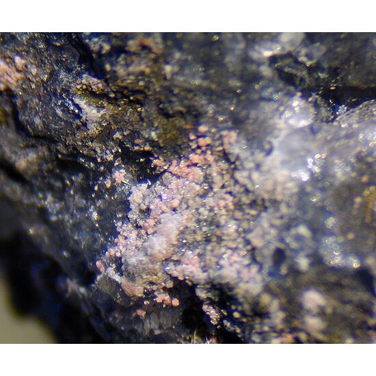 Native Bismuth With Erythrite