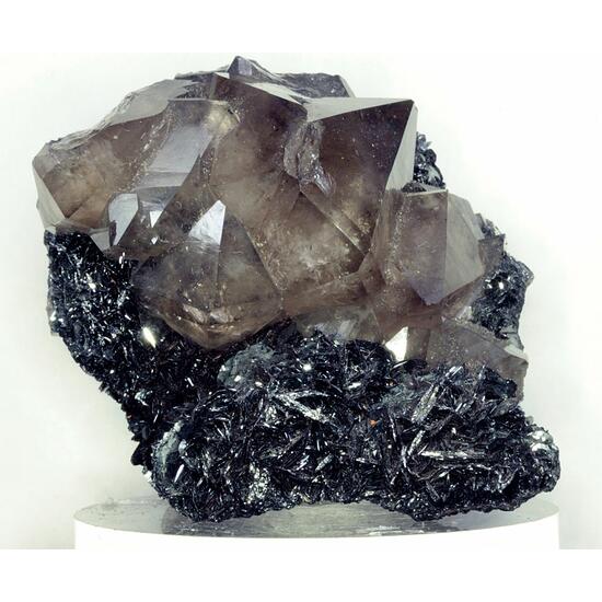 Smoky Quartz On Hematite