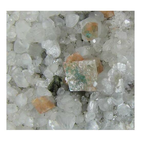 Chabazite Calcite & Chalcopyrite