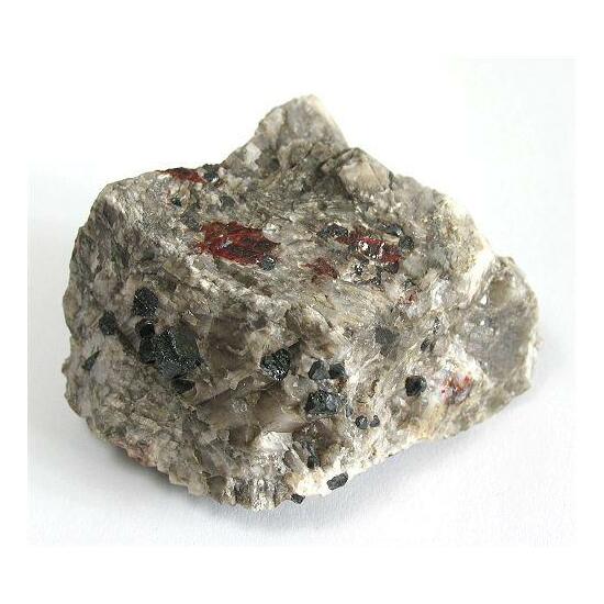 Zincite With Franklinite & Calcite