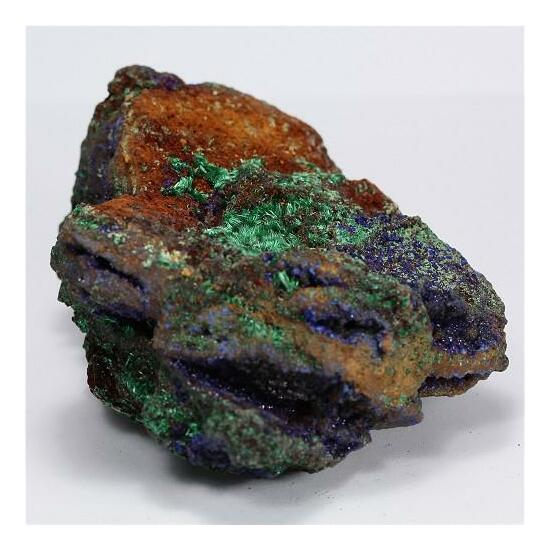 Azurite With Malachite