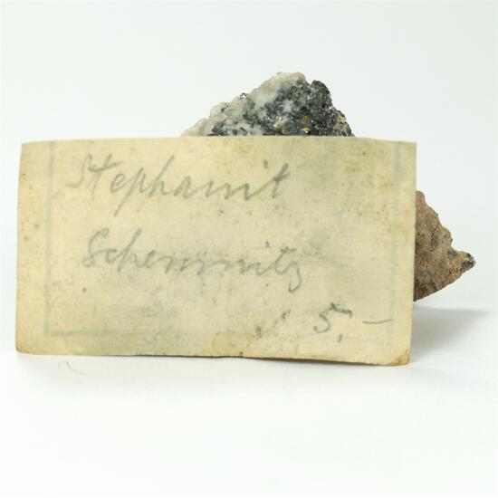 Stephanite With Chalcopyrite & Calcite
