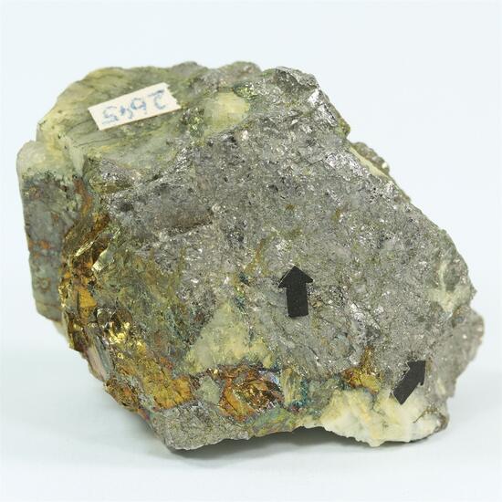 Gold With Galena & Chalcopyrite & Calcite