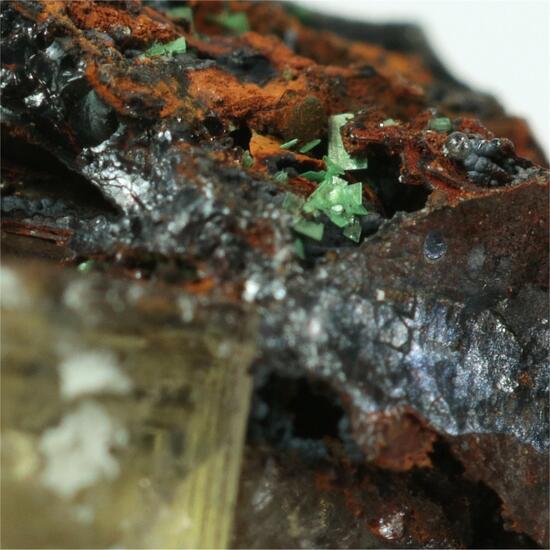 Metazeunerite With Fluorite