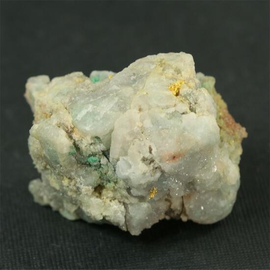 Gold With Malachite & Quartz