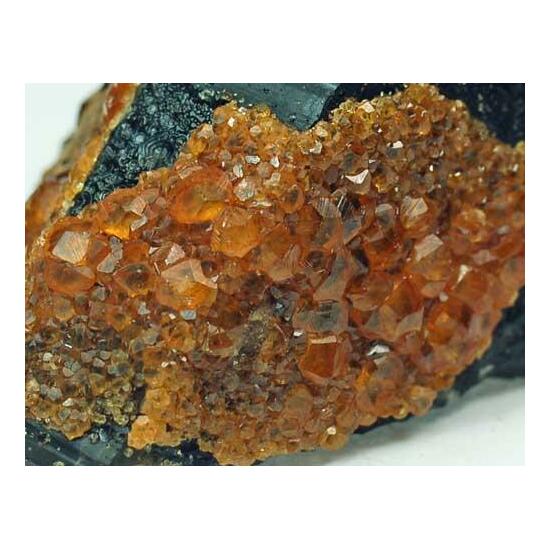 Spessartine On Smoky Quartz