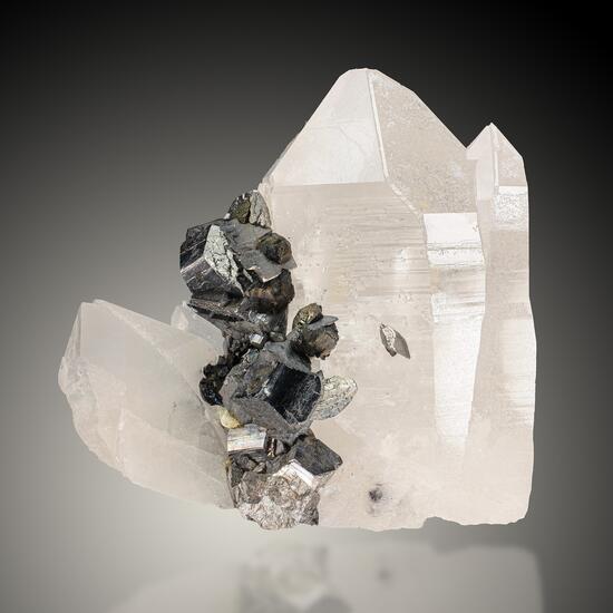 Stannite & Arsenopyrite On Quartz