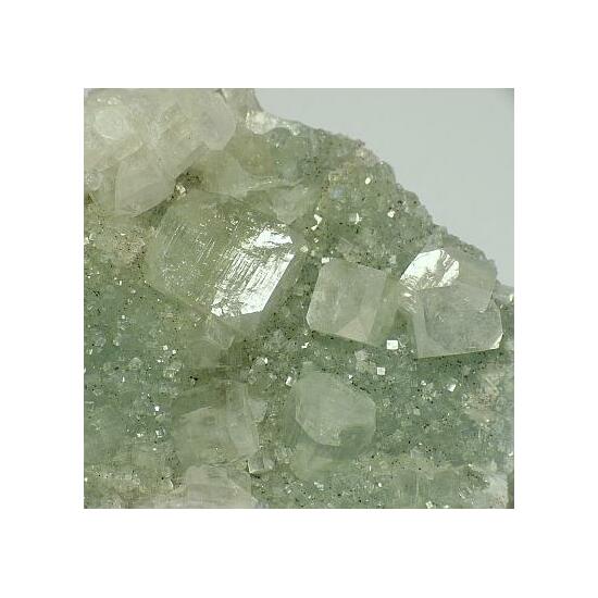 Apophyllite On Prehnite