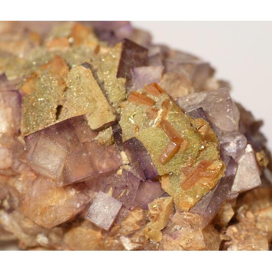 Wulfenite On Fluorite