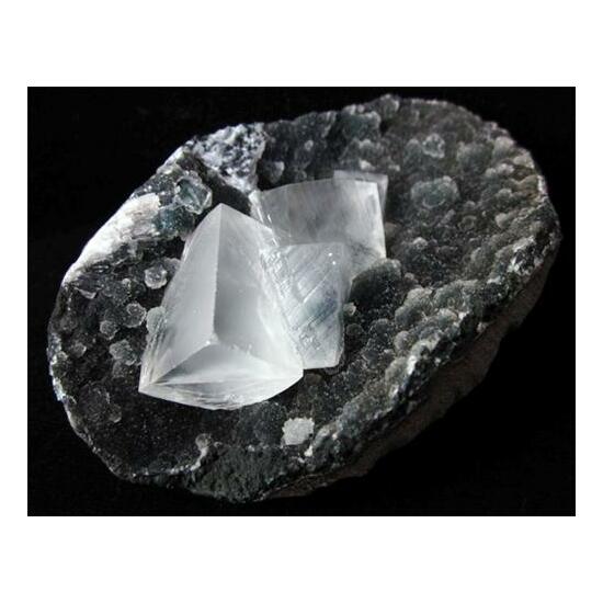 Calcite On Chalcedony