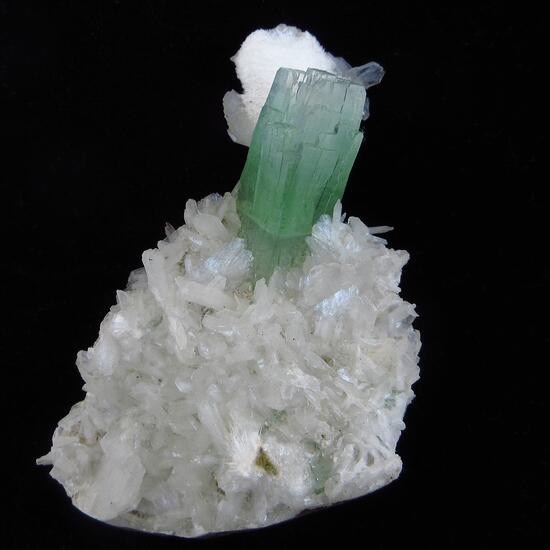 Apophyllite With Mordenite On Stilbite