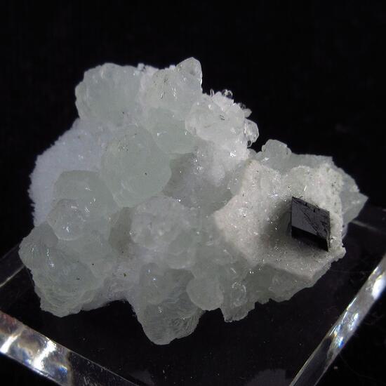 Babingtonite On Quartz With Prehnite