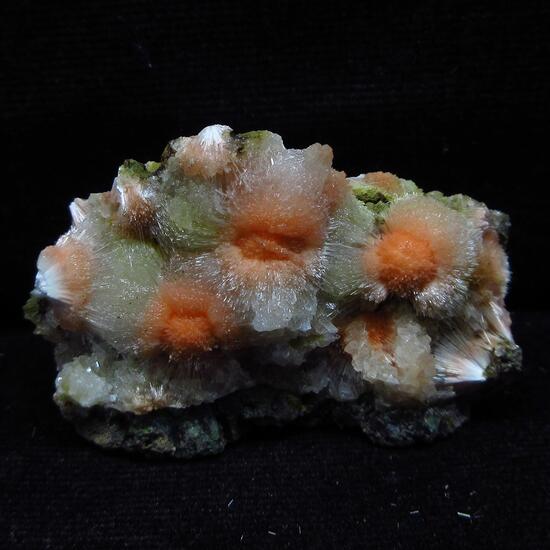 Mesolite On Heulandite  With Calcite