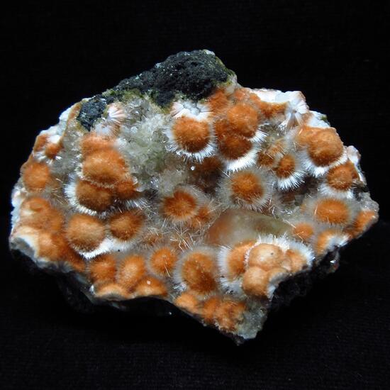 Mesolite On Heulandite  With Calcite