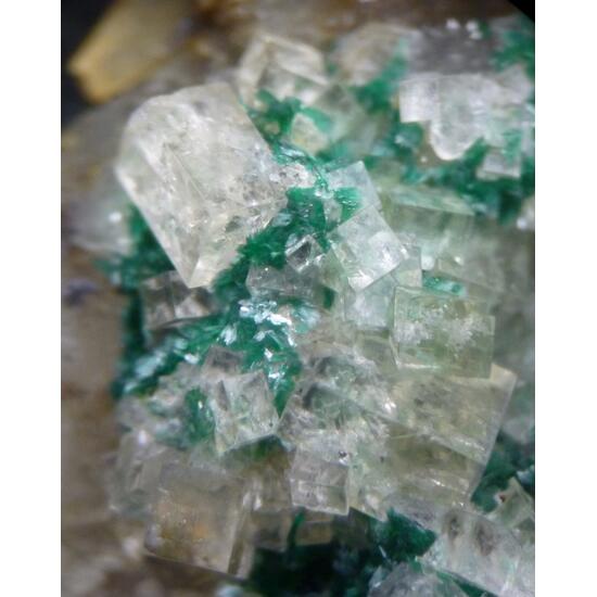 Baryte Malachite & Fluorite