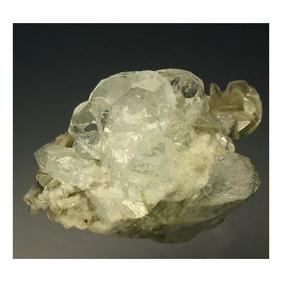 Aquamarine On Muscovite