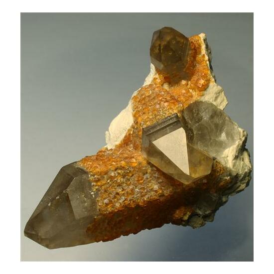 Smoky Quartz With Spessartine