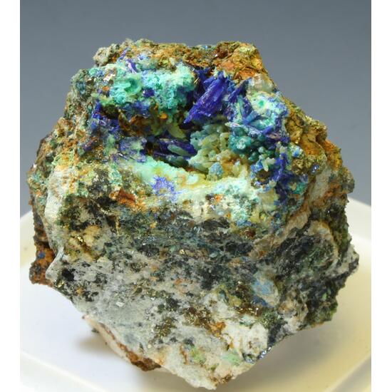 Linarite Quartz Devilline Cerussite Caledonite