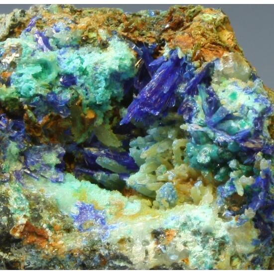 Linarite Quartz Devilline Cerussite Caledonite