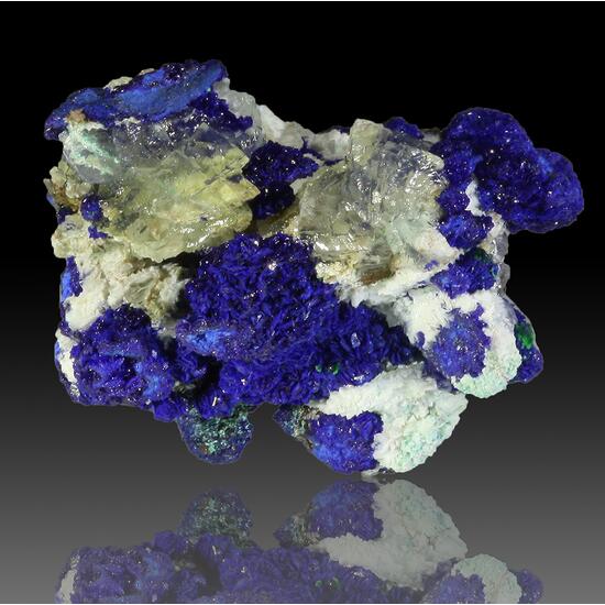 Azurite Calcite Arsenocrandallite & Conichalcite