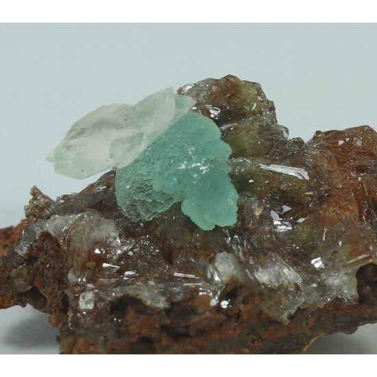 Cuprian Adamite & Aragonite