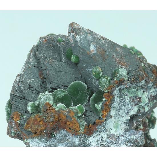Olivenite & Goethite Psm Calcite