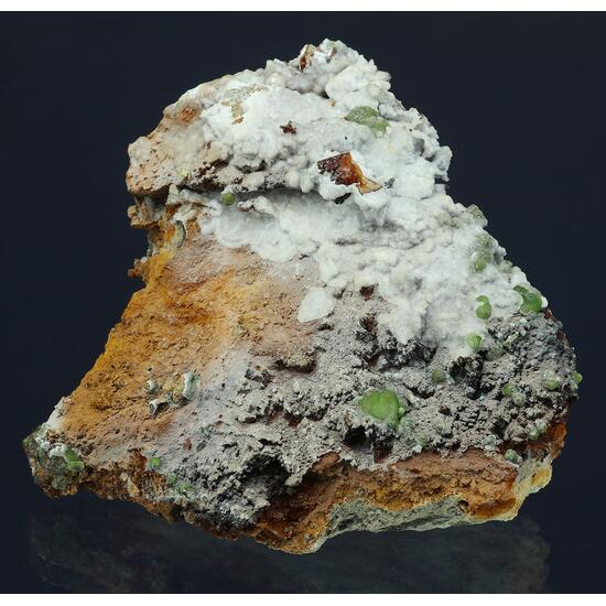 Smithsonite Calcite Goethite Aurichalcite & Hemimorphite