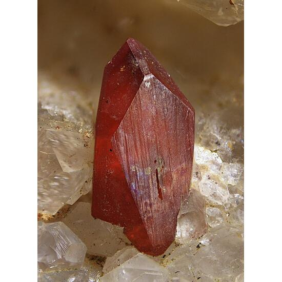 Crocoite On Quartz