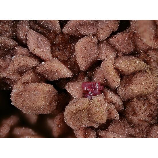 Cinnabar With Quartz Psm Calcite