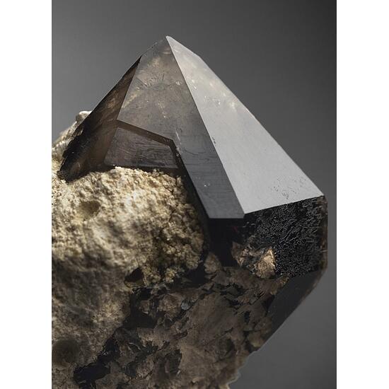 Smoky Quartz On Steatite